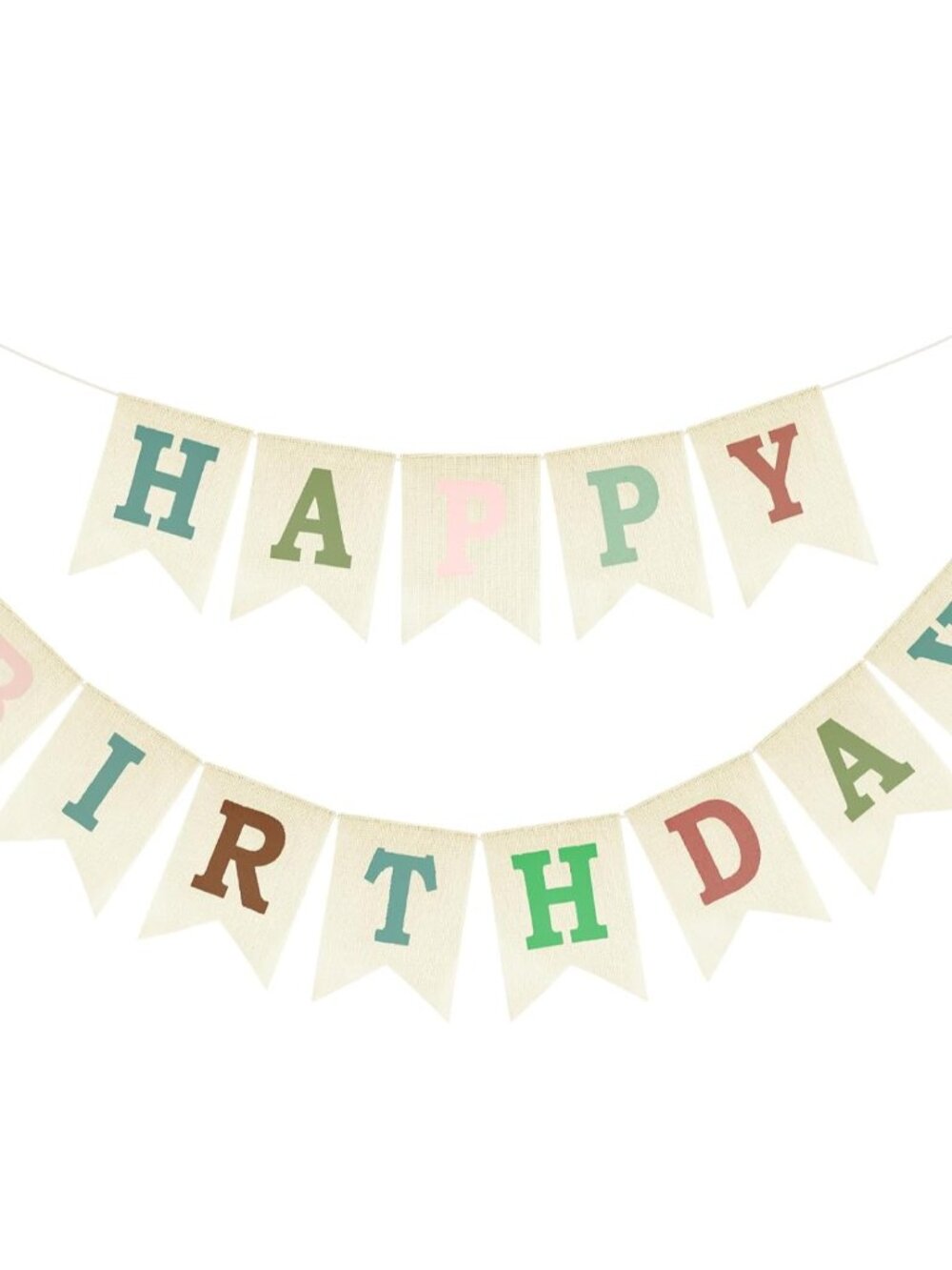 Happy Birthday Banner - NO DIY Burlap Happy Birthday Decorations